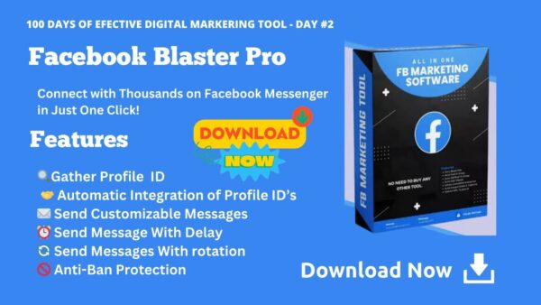 Buy Facebook Blaster Pro at the Best Price - Effortlessly send 1000 messages with one click to boost your marketing strategy.