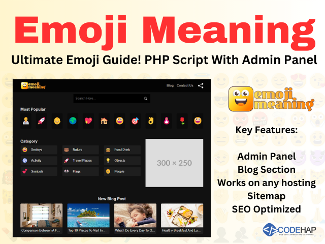 Emoji Meaning - Ultimate Emoji Guide! PHP Script With Admin Panel